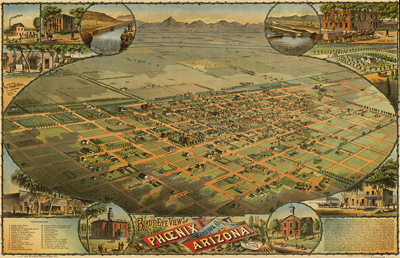 Phoenix Map in 1885